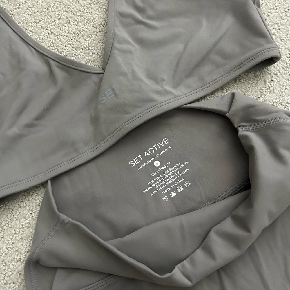 SET Active Tan Sportbody Dip Bra & Leggings - Picture 3 of 4